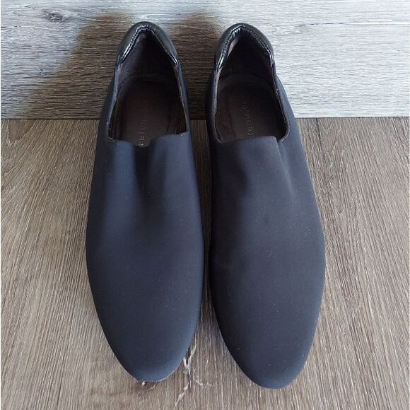 Donald J. Pliner Rrr2 Black Crepe Elastic Crocodile Embossed Leather Loafers 8 - Picture 3 of 10